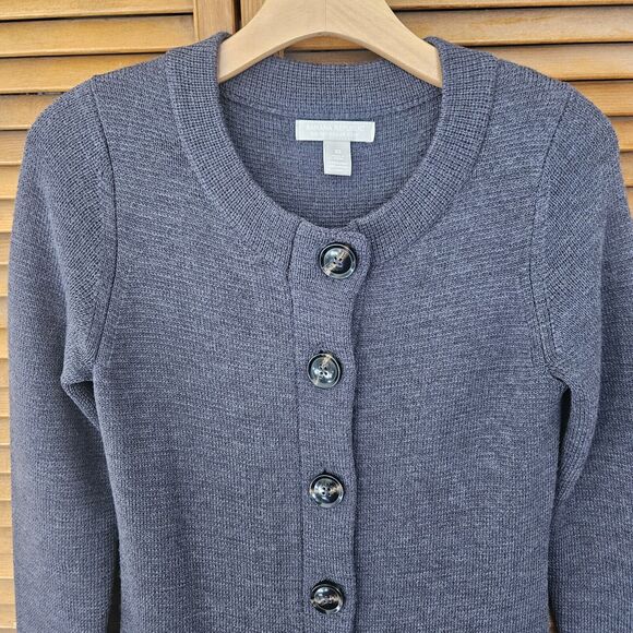 Banana Republic Womens Chunky Cardigan Merino Wool Knit Sweater Longline Size XS - Picture 5 of 12